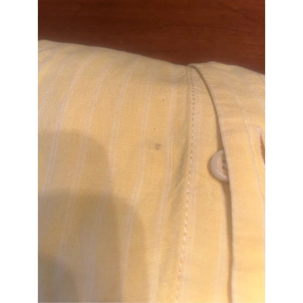 Tommy Bahama Relax Mens XL/TG Long Sleeve Yellow Shirt 100% Linen - Picture 7 of 7